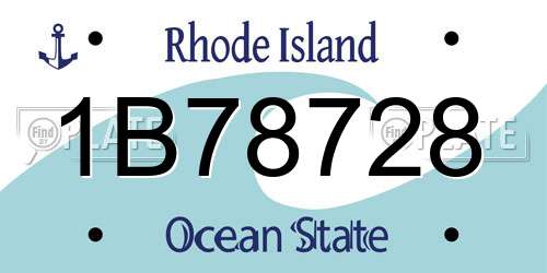 1B78728 Rhode Island License Plate