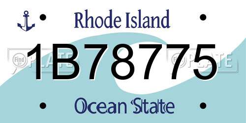 1B78775 Rhode Island License Plate