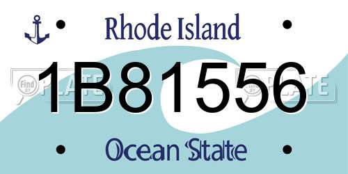 1B81556 Rhode Island License Plate