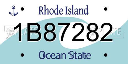 1B87282 Rhode Island License Plate