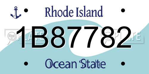 1B87782 Rhode Island License Plate