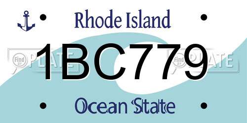 1BC779 Rhode Island License Plate
