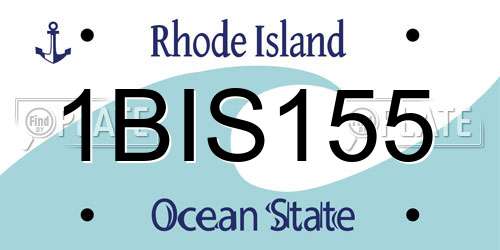 1BIS155 Rhode Island License Plate