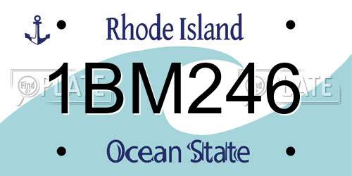 1BM246 Rhode Island License Plate
