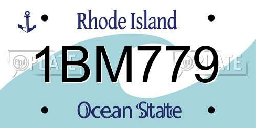 1BM779 Rhode Island License Plate