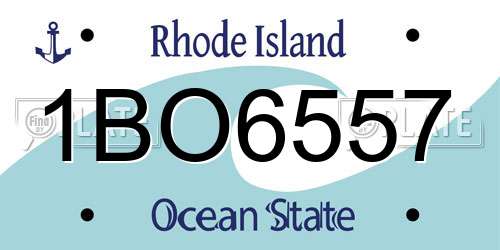 1BO6557 Rhode Island License Plate