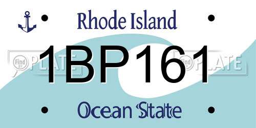 1BP161 Rhode Island License Plate
