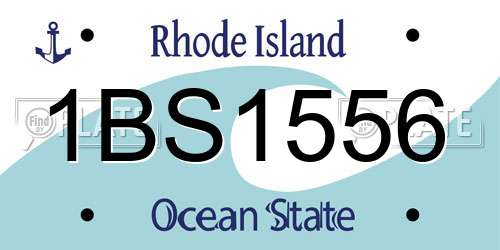 1BS1556 Rhode Island License Plate