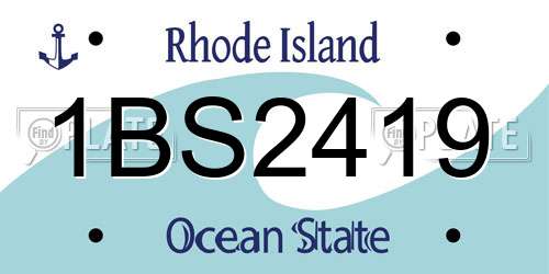 1BS2419 Rhode Island License Plate