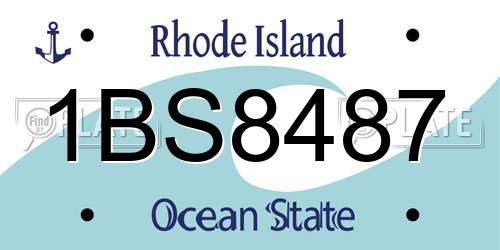 1BS8487 Rhode Island License Plate
