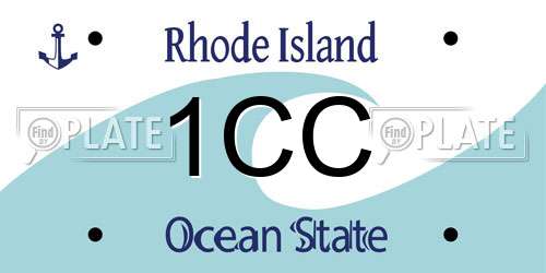 1CC Rhode Island License Plate
