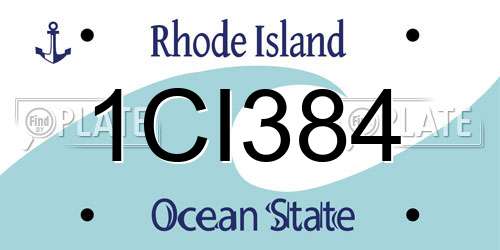 1CI384 Rhode Island License Plate