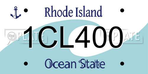 1CL400 Rhode Island License Plate