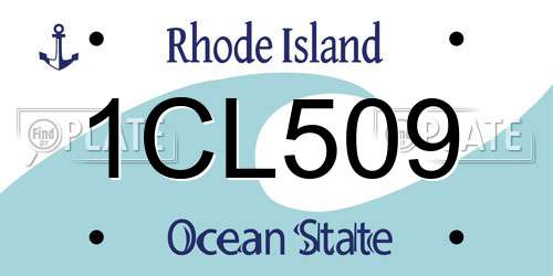 1CL509 Rhode Island License Plate