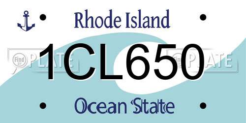1CL650 Rhode Island License Plate