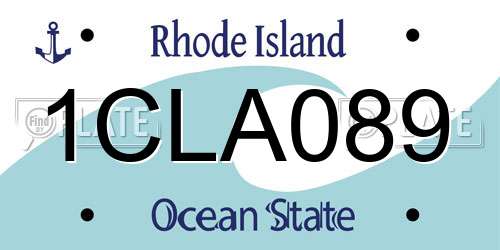 1CLA089 Rhode Island License Plate