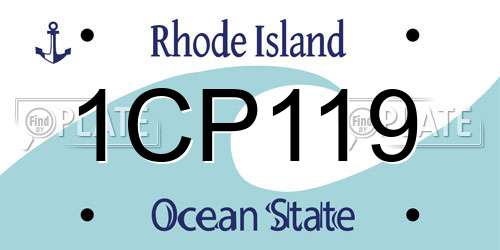 1CP119 Rhode Island License Plate