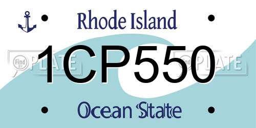 1CP550 Rhode Island License Plate