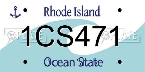 1CS471 Rhode Island License Plate