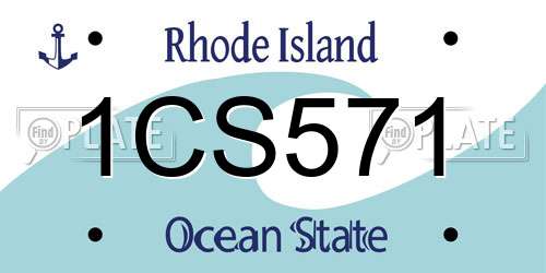 1CS571 Rhode Island License Plate