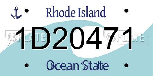 1D20471 Rhode Island License Plate