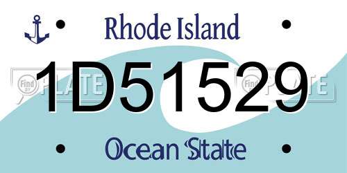 1D51529 Rhode Island License Plate