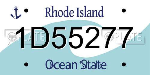 1D55277 Rhode Island License Plate