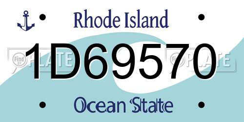 1D69570 Rhode Island License Plate