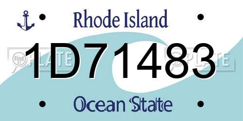 1D71483 Rhode Island License Plate