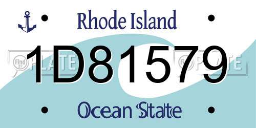 1D81579 Rhode Island License Plate