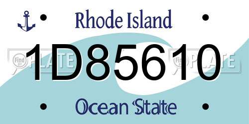 1D85610 Rhode Island License Plate