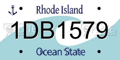1DB1579 Rhode Island License Plate