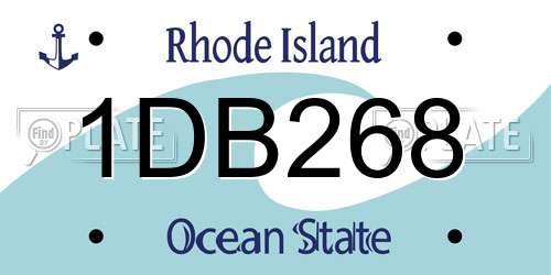 1DB268 Rhode Island License Plate