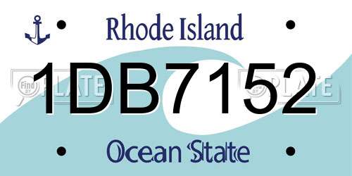 1DB7152 Rhode Island License Plate
