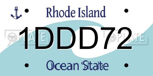 1DDD72 Rhode Island License Plate