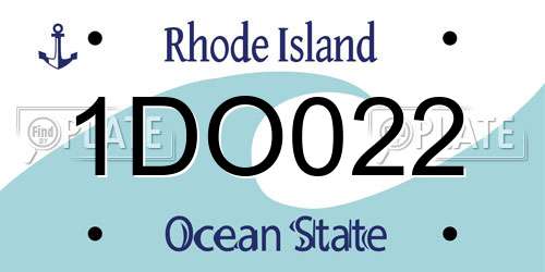 1DO022 Rhode Island License Plate