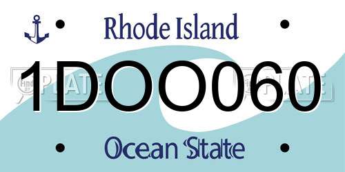 1DOO060 Rhode Island License Plate