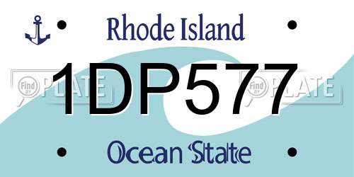 1DP577 Rhode Island License Plate