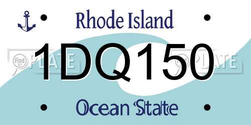 1DQ150 Rhode Island License Plate