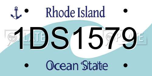 1DS1579 Rhode Island License Plate
