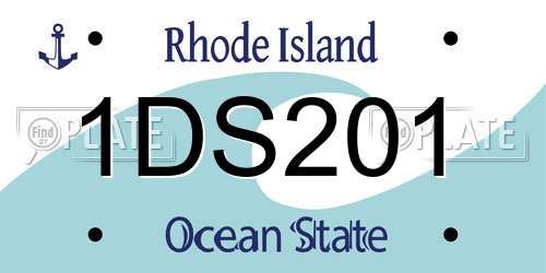 1DS201 Rhode Island License Plate