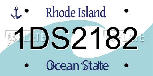 1DS2182 Rhode Island License Plate