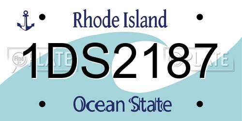 1DS2187 Rhode Island License Plate