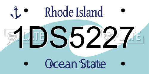 1DS5227 Rhode Island License Plate