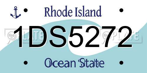 1DS5272 Rhode Island License Plate
