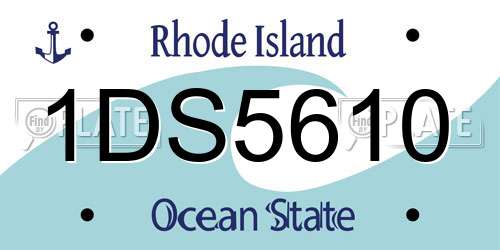 1DS5610 Rhode Island License Plate
