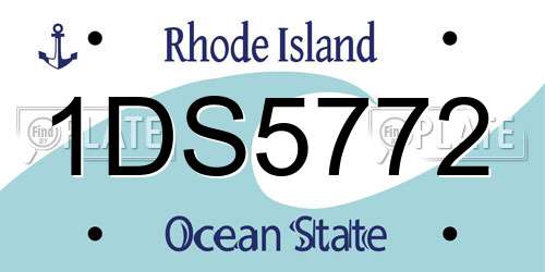 1DS5772 Rhode Island License Plate