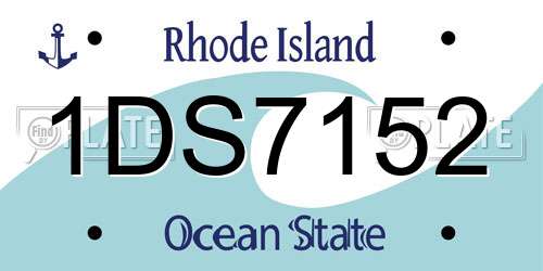1DS7152 Rhode Island License Plate
