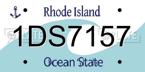 1DS7157 Rhode Island License Plate