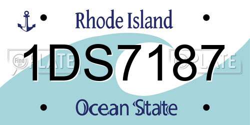 1DS7187 Rhode Island License Plate